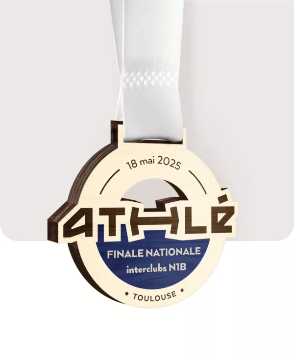 Médaille en bois sur mesure - Finale Nationale Interclubs N1B – Image 3