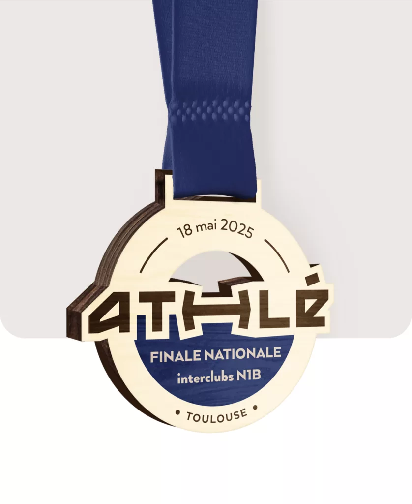 Médaille en bois sur mesure - Finale Nationale Interclubs N1B