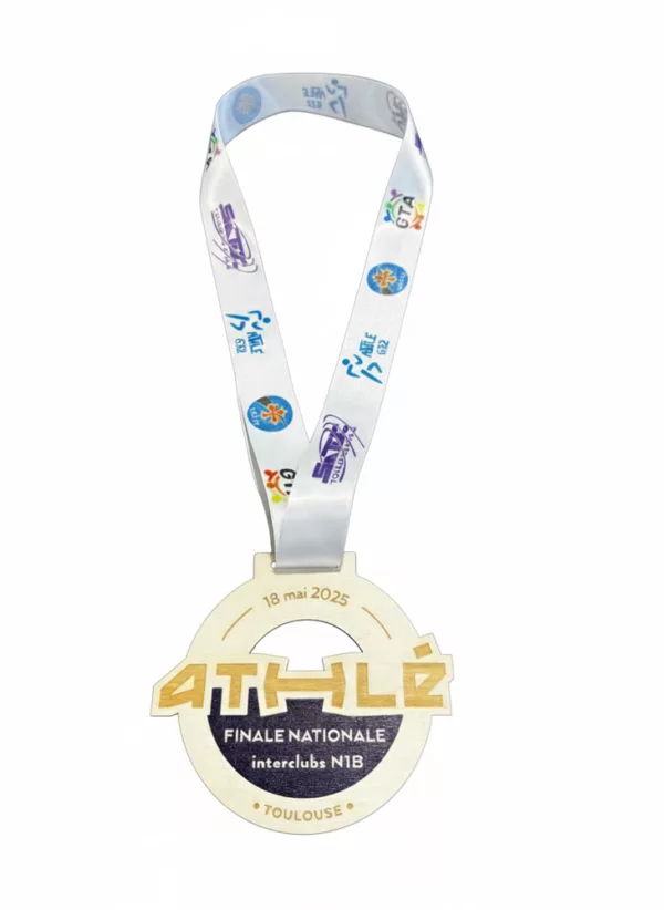 Médaille en bois sur mesure - Finale Nationale Interclubs N1B – Image 2